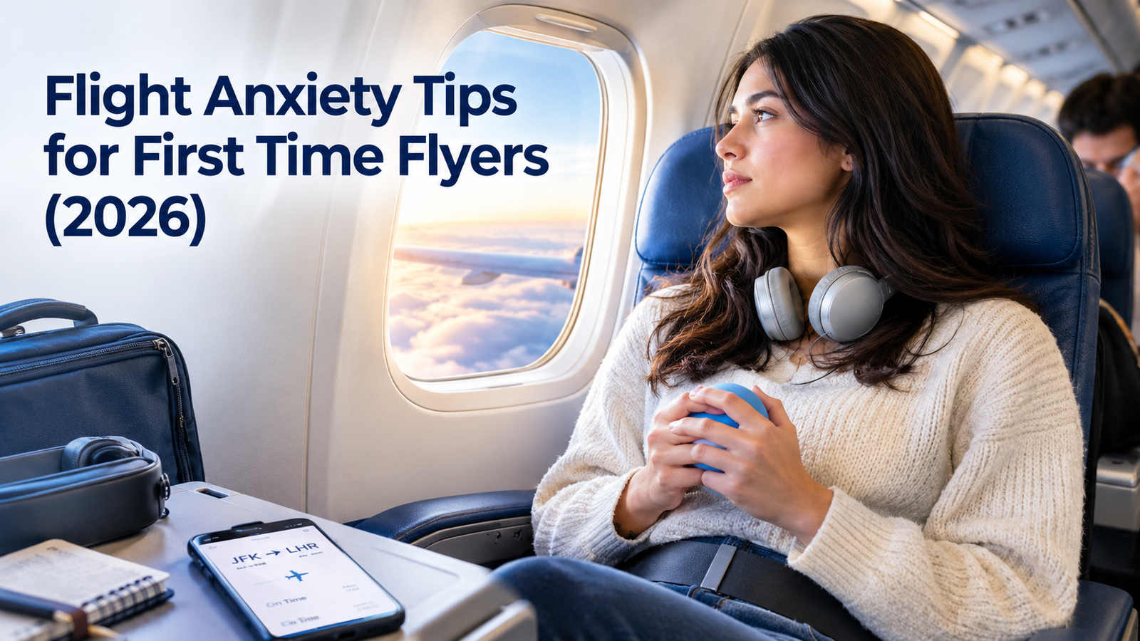 Flight anxiety tips for first-time flyers, including calming techniques and travel preparation.